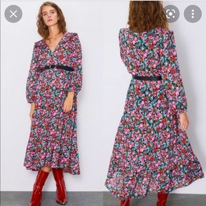NWT Zara Floral Tiered Dress